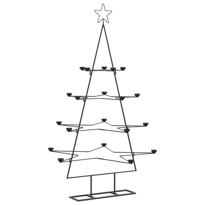 Metall-Weihnachtsbaum für Dekorationen Schwarz 140 cm