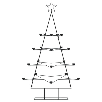 Metall-Weihnachtsbaum für Dekorationen Schwarz 140 cm