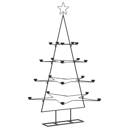 Metall-Weihnachtsbaum für Dekorationen Schwarz 140 cm