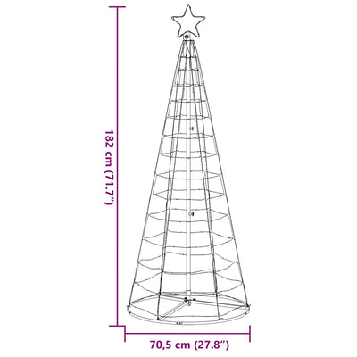 Weihnachtsbaum Kegelform 200 LEDs Warmweiß 182 cm