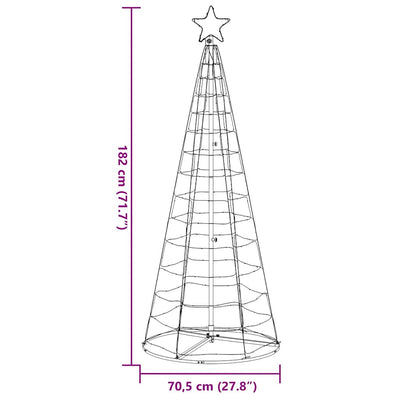 Weihnachtsbaum Kegelform 200 LEDs Kaltweiß 182 cm