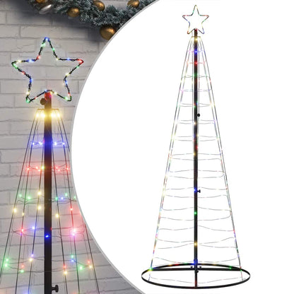 Weihnachtsbaum Kegelform 200 LEDs Mehrfarbig 182 cm