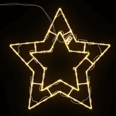 Weihnachtsbeleuchtung Stern-Silhouette 2 Stk. 50 LEDs Warmweiß