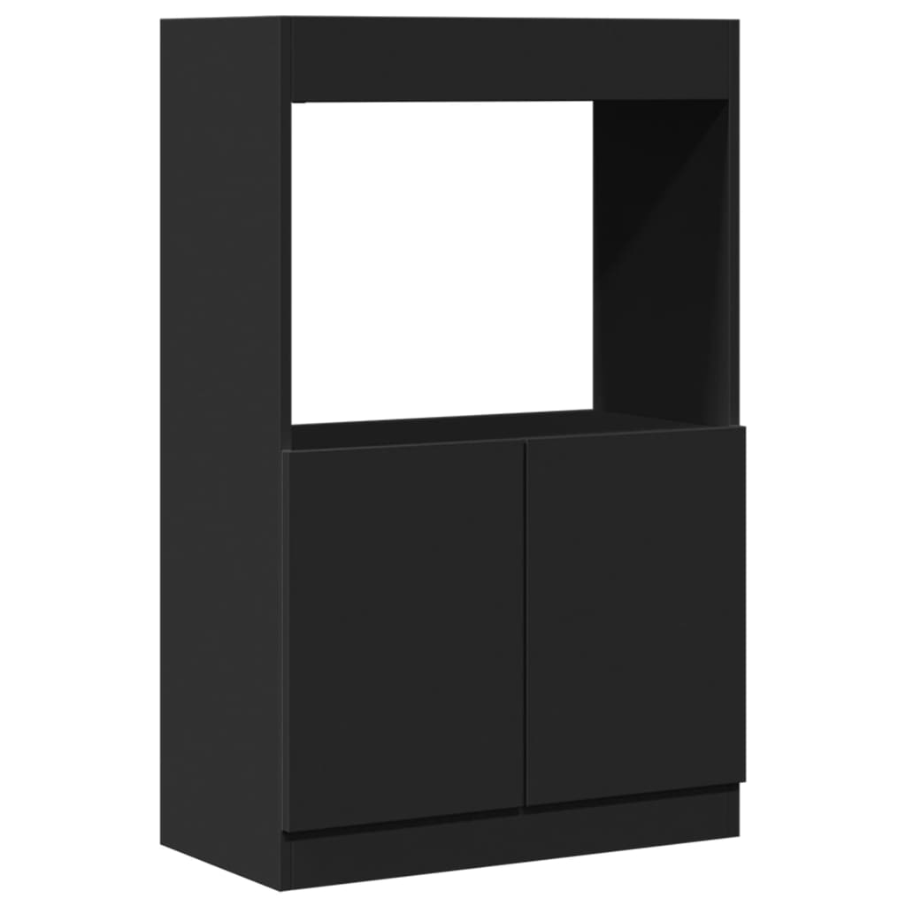 Highboard Schwarz 63x33x100 cm Holzwerkstoff