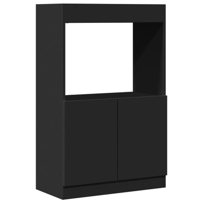 Highboard Schwarz 63x33x100 cm Holzwerkstoff