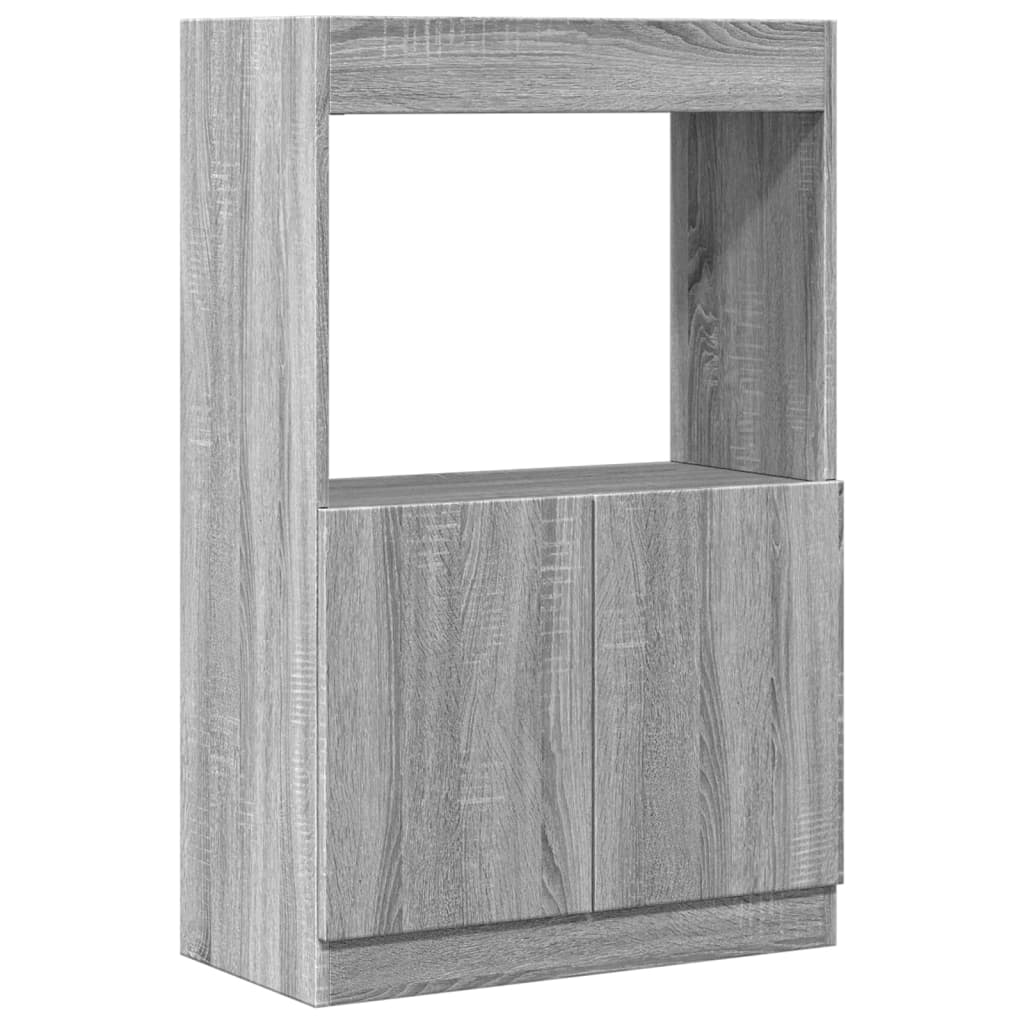 Highboard Grau Sonoma-Eiche 63x33x100 cm Holzwerkstoff