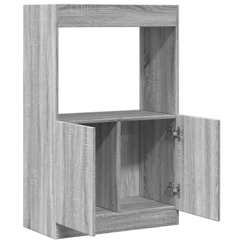 Highboard Grau Sonoma-Eiche 63x33x100 cm Holzwerkstoff