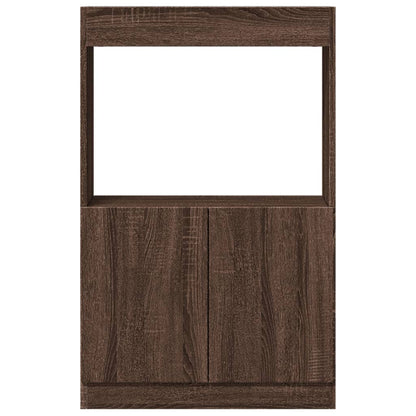 Highboard Braun Eichen-Optik 63x33x100 cm Holzwerkstoff