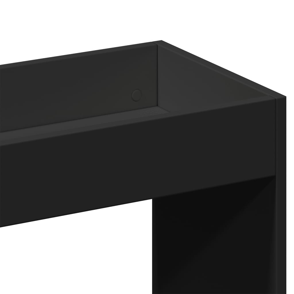 Highboard Schwarz 63x33x140 cm Holzwerkstoff