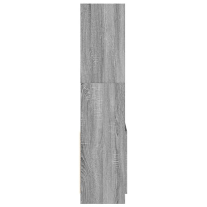 Highboard Grau Sonoma 63x33x140 cm Holzwerkstoff