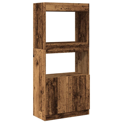 Highboard Altholz-Optik 63x33x140 cm Holzwerkstoff