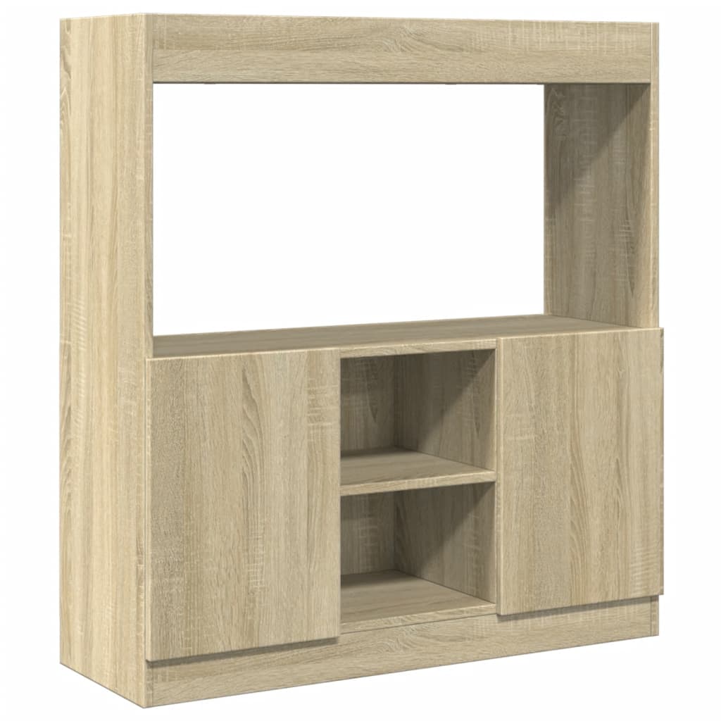 Highboard Sonoma-Eiche 92x33x100 cm Holzwerkstoff