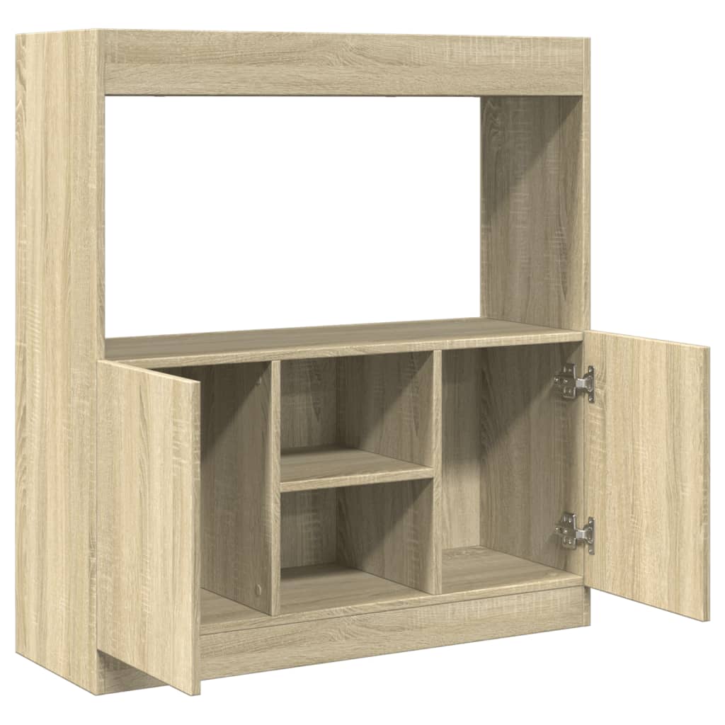 Highboard Sonoma-Eiche 92x33x100 cm Holzwerkstoff