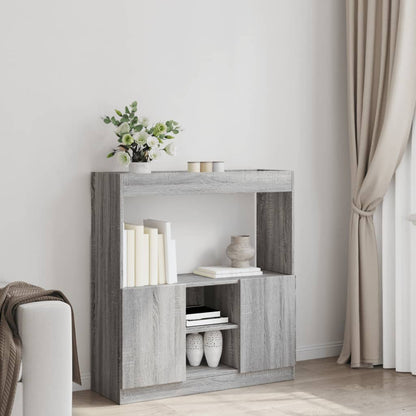 Highboard Grau Sonoma 92x33x100 cm Holzwerkstoff