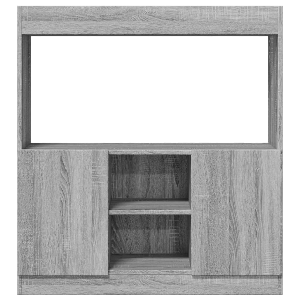 Highboard Grau Sonoma 92x33x100 cm Holzwerkstoff