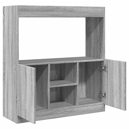 Highboard Grau Sonoma 92x33x100 cm Holzwerkstoff