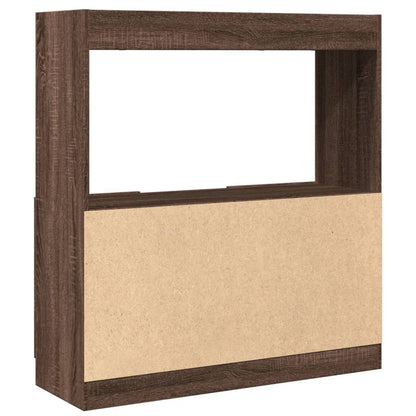 Highboard Braun Eichen-Optik 92x33x100 cm Holzwerkstoff