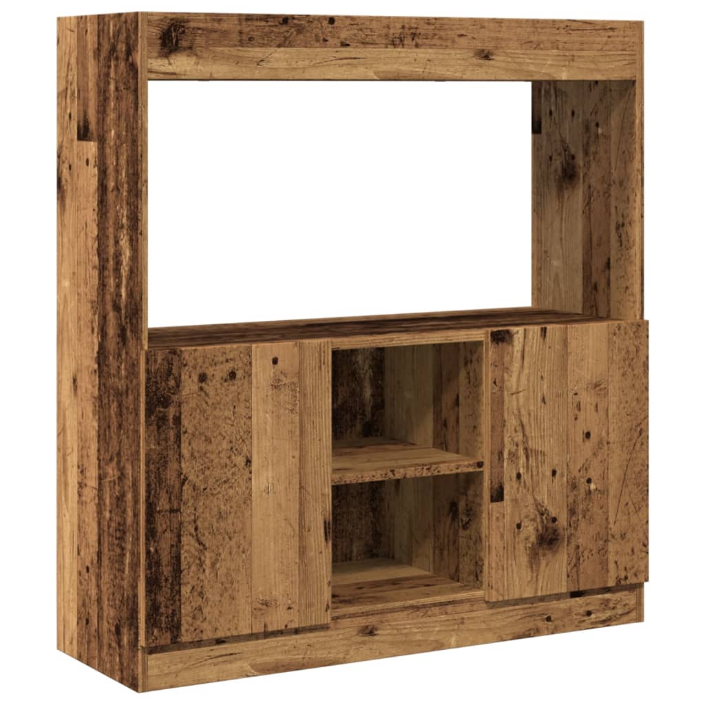 Highboard Altholz-Optik 92x33x100 cm Holzwerkstoff