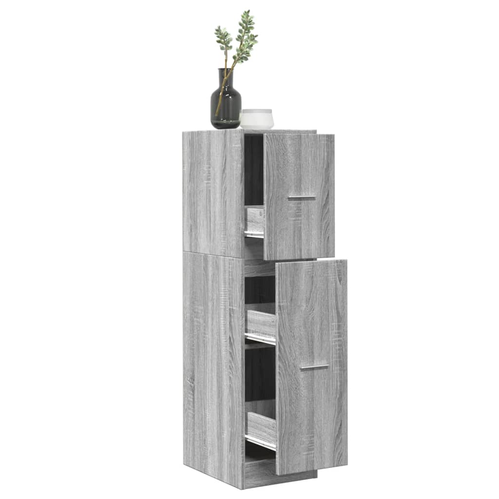 Apothekerschrank Grau Sonoma 30x41x118 cm Holzwerkstoff