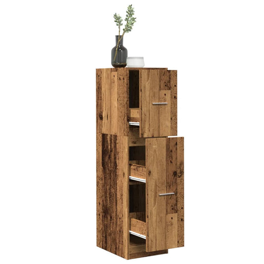 Apothekerschrank Altholz-Optik 30x41x118 cm Holzwerkstoff