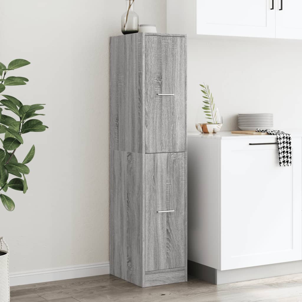 Apothekerschrank Grau Sonoma 30x41x144,5 cm Holzwerkstoff