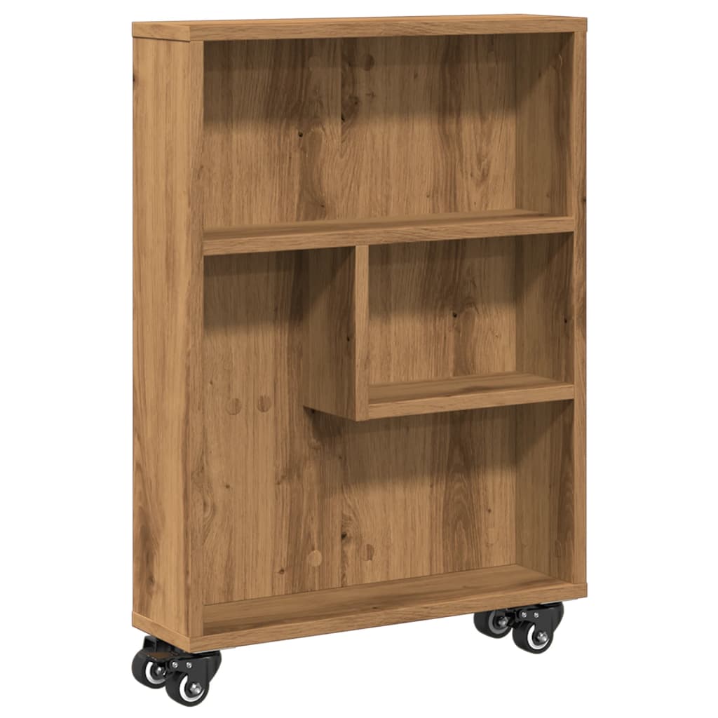 Aufbewahrungswagen Schmal Artisan-Eiche 48x13x68 Holzwerkstoff