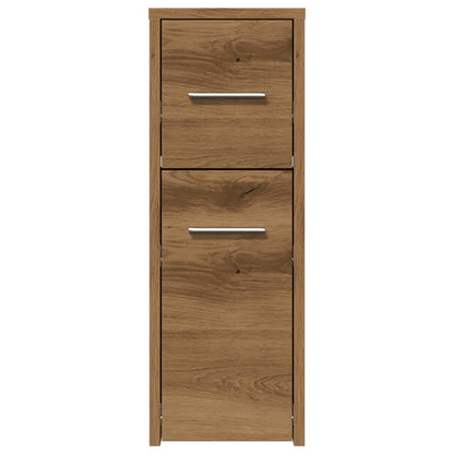 Badschrank Schmal mit Rollen Artisan-Eiche Holzwerkstoff