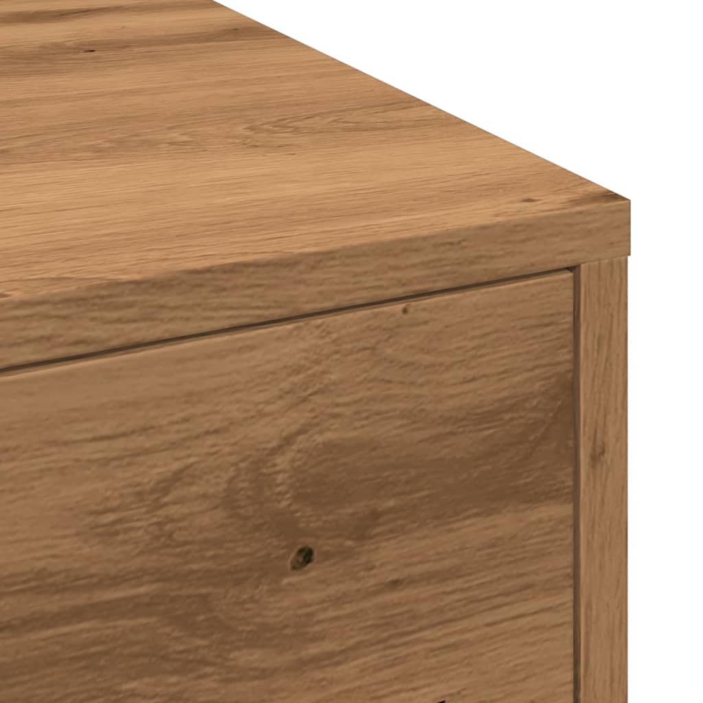 Badschrank Schmal mit Rollen Artisan-Eiche Holzwerkstoff