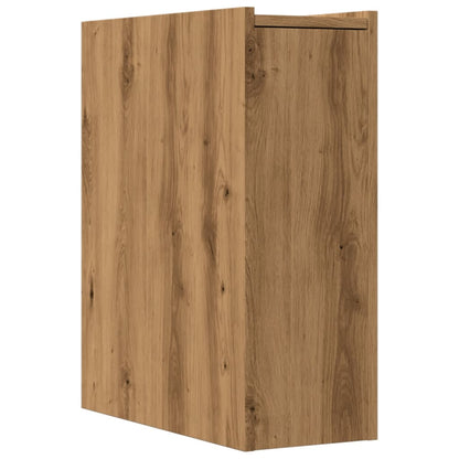 Badschrank Schmal mit Rollen Artisan-Eiche Holzwerkstoff