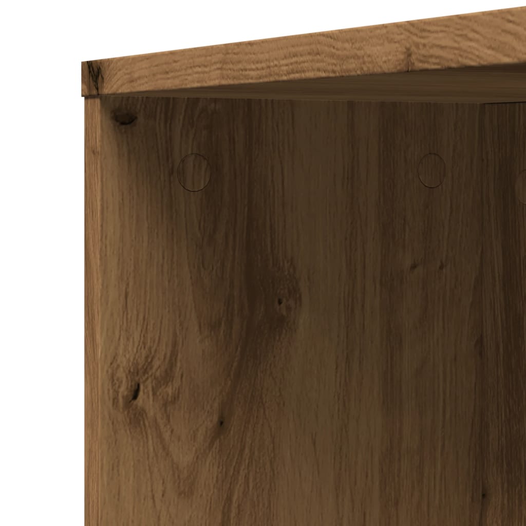 Badschrank Schmal mit Rollen Artisan-Eiche Holzwerkstoff