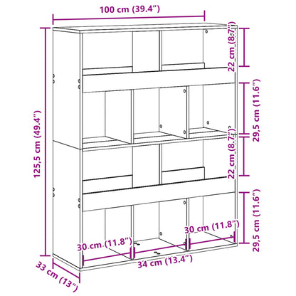 Bücherregal Weiß 100x33x125,5 cm Holzwerkstoff