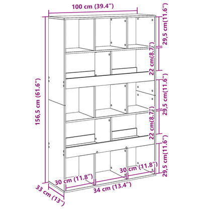 Bücherregal Schwarz 100x33x156,5 cm Holzwerkstoff