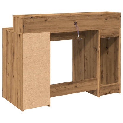 LED-Schreibtisch Artisan-Eiche 120x55x91 cm Holzwerkstoff