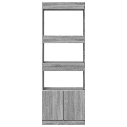 Highboard 63x33x180 cm Grau Sonoma Holzwerkstoff