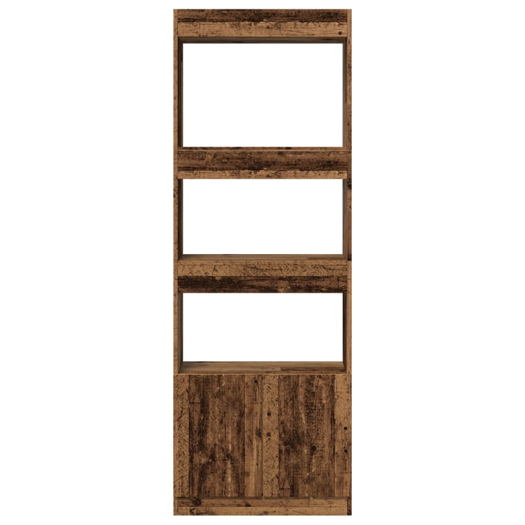 Highboard Altholz-Optik 63x33x180 cm Holzwerkstoff