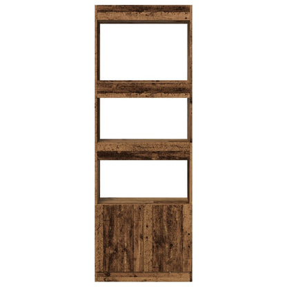 Highboard Altholz-Optik 63x33x180 cm Holzwerkstoff