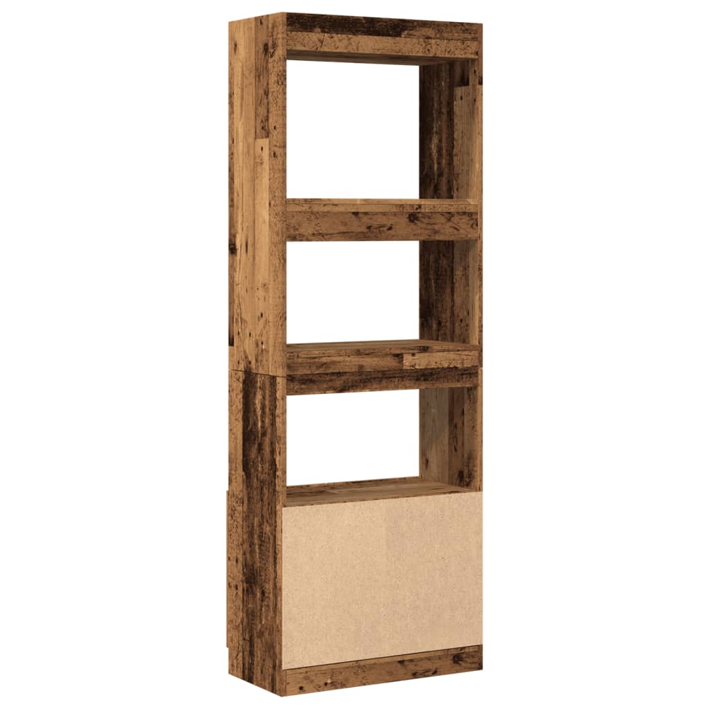 Highboard Altholz-Optik 63x33x180 cm Holzwerkstoff