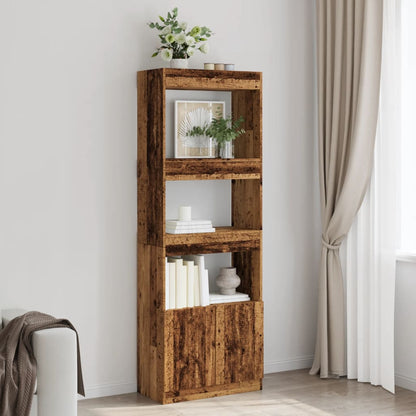 Highboard Altholz-Optik 63x33x180 cm Holzwerkstoff