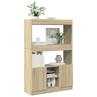 Highboard Sonoma-Eiche 92x33x140 cm Holzwerkstoff