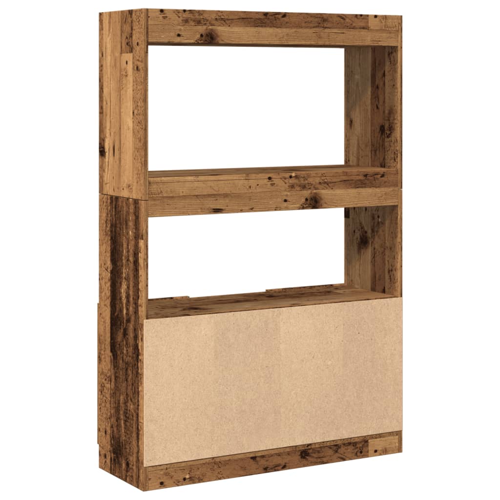 Highboard Altholz-Optik 92x33x140 cm Holzwerkstoff