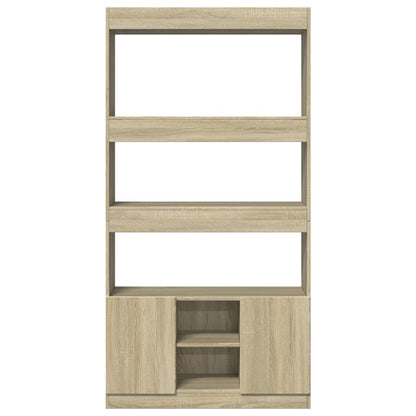 Highboard Sonoma-Eiche 92x33x180 cm Holzwerkstoff