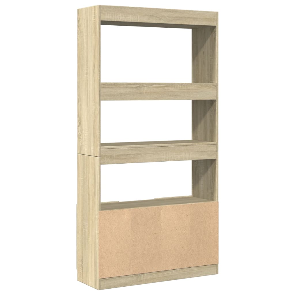 Highboard Sonoma-Eiche 92x33x180 cm Holzwerkstoff