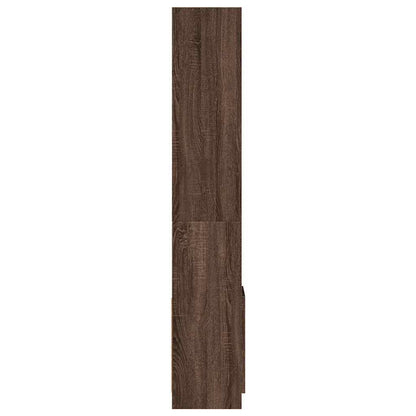 Highboard Braun Eichen-Optik 92x33x180 cm Holzwerkstoff