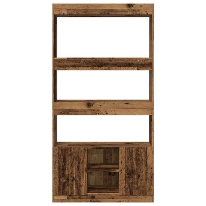 Highboard Altholz-Optik 92x33x180 cm Holzwerkstoff