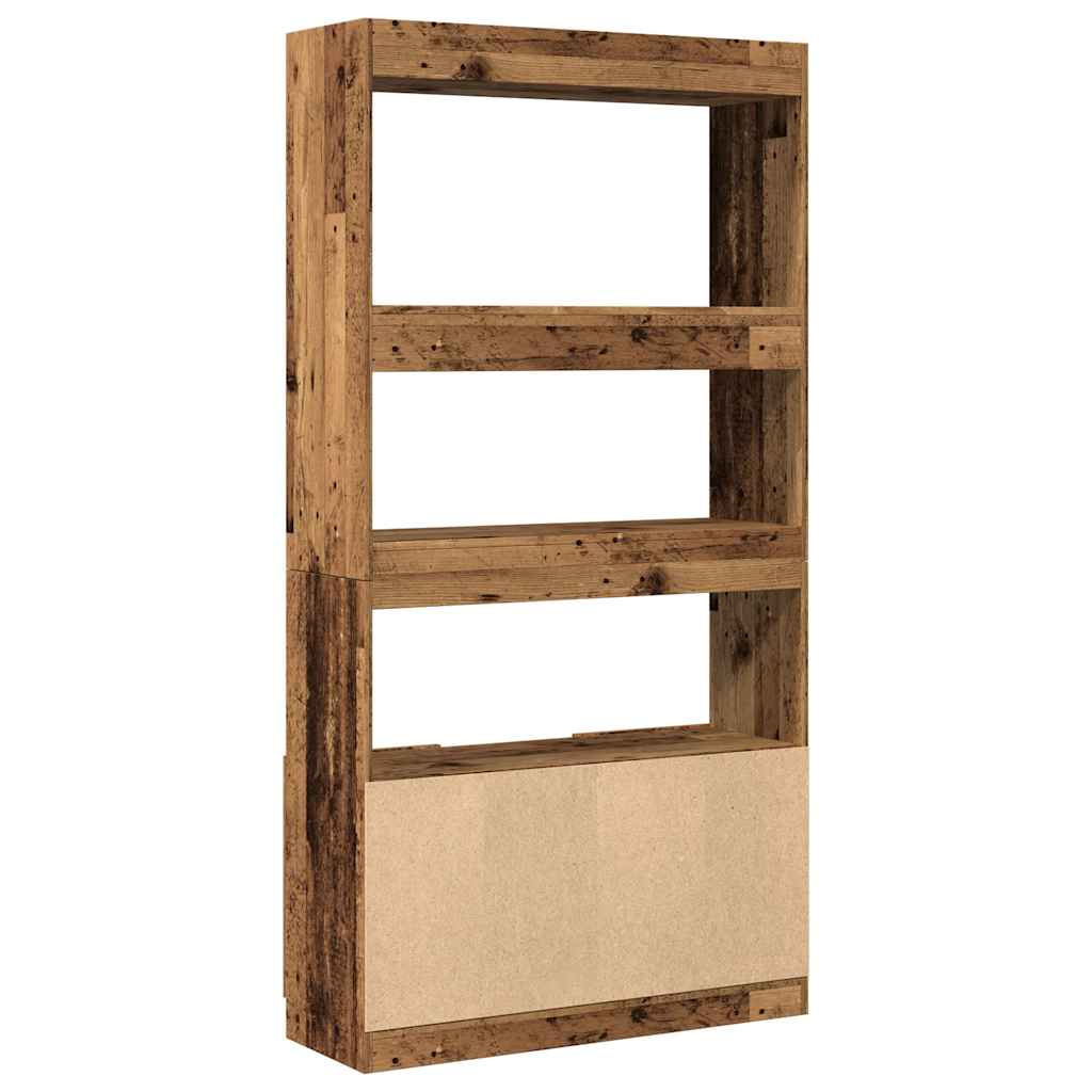 Highboard Altholz-Optik 92x33x180 cm Holzwerkstoff