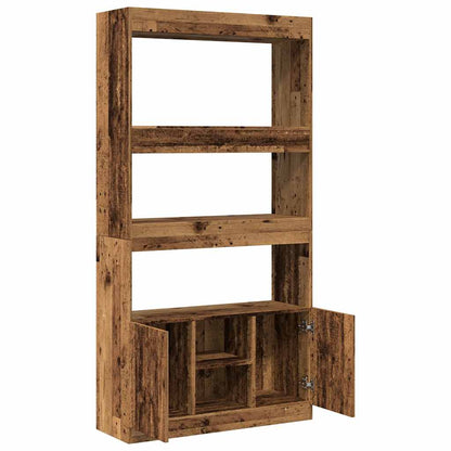 Highboard Altholz-Optik 92x33x180 cm Holzwerkstoff