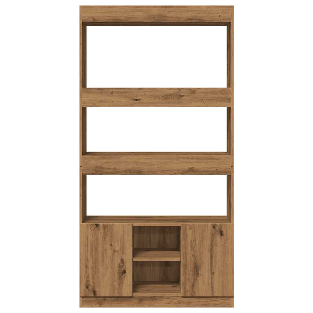 Highboard Artisan-Eiche 92x33x180 cm Holzwerkstoff