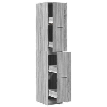 Apothekerschrank Grau Sonoma 30x41x174,5 cm Holzwerkstoff