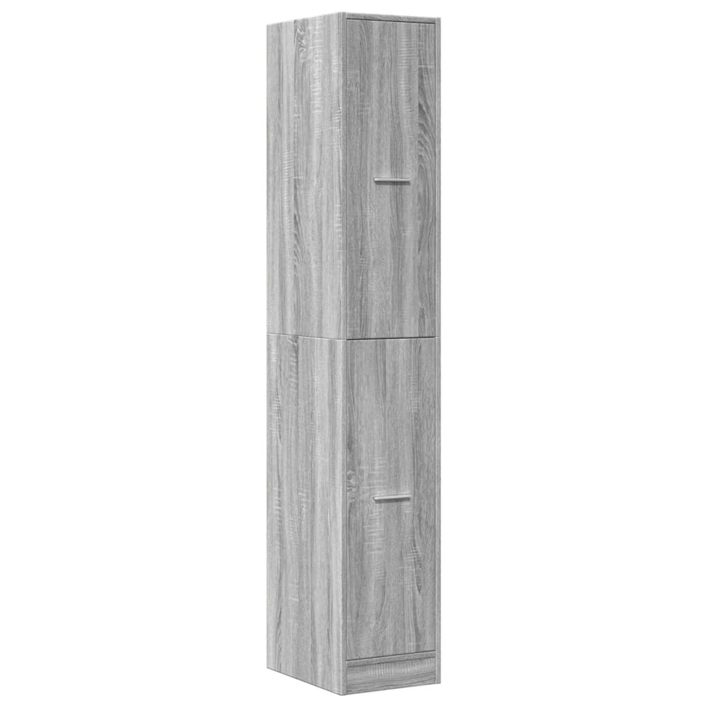 Apothekerschrank Grau Sonoma 30x41x174,5 cm Holzwerkstoff