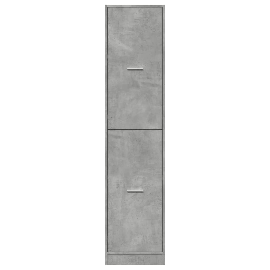 Apothekerschrank Betongrau 40x41x174,5 cm Holzwerkstoff